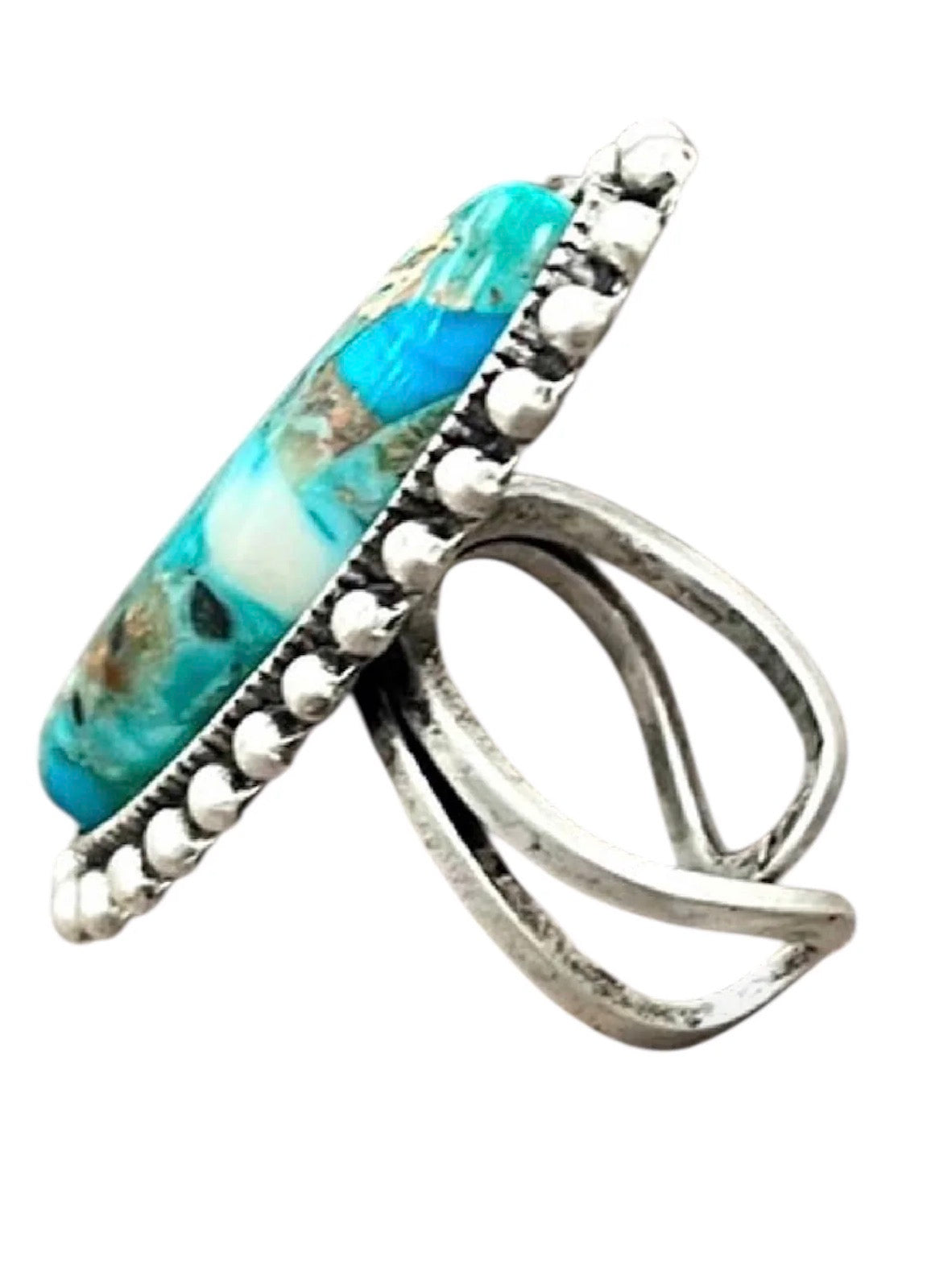 Cowgirl Lux Turquoise Faux Ring